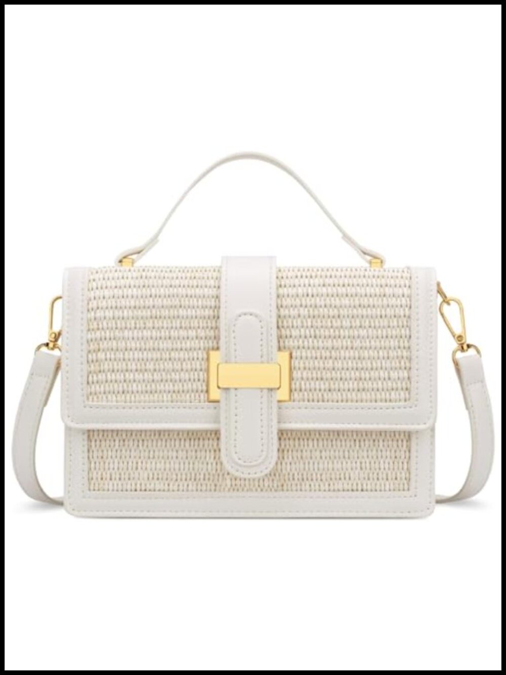 Straw Crossbody Bag Top Handle Purse Small Designer Handbag
